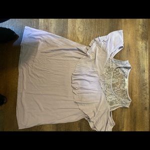 Cold Shoulder Purple Shirt